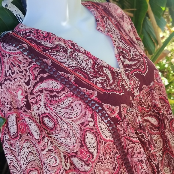 Emma G Paisley Print Women's Top medium - Picture 6 of 9